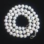 Natural A+ Quality Round White Cultured Freshwater Pearl Necklace Jewelry for Women Girls Anniversary Birthday Mother Christmas Gifts