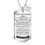 To my daughter from mom Stainless Steel Dog Tag Letters''To my daughter never forget how.love mom'' Pendant Necklace,Inspirational Gifts For daughter Jewelry To my daughter from mom Stainless Steel Dog Tag Letters''To my daughter never forget how.love mom'' Pendant Necklace,Inspirational Gifts For daughter Jewelry