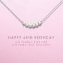60th Birthday Gifts for Women - Sterling Silver Necklace Six Pearls for Her 6 Decades - 60 Years Old Jewelry Gift Idea