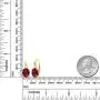 Gem Stone King 5.00 Ct Oval Red Created Ruby 18K Yellow Gold Plated Silver Earrings Gem Stone King 5.00 Ct Oval Red Created Ruby 18K Yellow Gold Plated Silver Earrings