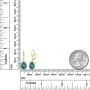 Gem Stone King 3.60 Ct Oval London Blue Topaz 18K Yellow Gold Plated Silver 27mm Length Dangle Earrings Gem Stone King 3.60 Ct Oval London Blue Topaz 18K Yellow Gold Plated Silver 27mm Length Dangle Earrings