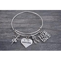 Dance Bangle Bracelet- Dance Jewelry -Gift For Dance Recitals, Dancers and Dance Teams