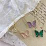 Amvie Butterfly Jewelry Set Necklace and Earrings Sets for Women Girls 18k Gold Plated Earrings for Women Studs Set Fashion Jewelry Gifts for Her/Mom/Wife