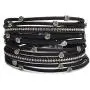 TASBERN Women Leather Wrap Bracelet Stud Beads Crystal Cuff Bracelets Jewelry for Ladies Girls TASBERN Women Leather Wrap Bracelet Stud Beads Crystal Cuff Bracelets Jewelry for Ladies Girls