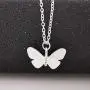Honey Bumble Bee Necklace Lucky Star Necklace Tiny Moon Necklace Crystal Butterfly Necklace Faith Cross Necklace for Women Teen Girls