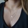 Kercisbeauty 3 Layer Choker Necklace with Disc Pendant for Women and Teen Girls Halloween Back to School Party Prom (Gold-2)