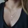 Kercisbeauty 3 Layer Choker Necklace with Disc Pendant for Women and Teen Girls Halloween Back to School Party Prom (Gold-2)