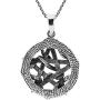 AeraVida Entwined Snake Star Pentagram .925 Sterling Silver Pendant Necklace