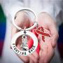 CENWA AIDS HIV Awareness Jewelry Red Awareness Ribbon Keychain AIDS Awareness HIV Heart Disease Survivor Gift Fighting Back Keychain