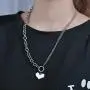 Jude Jewelers Stainless Steel Round Circle Heart Shape Pendant Necklace Jude Jewelers Stainless Steel Round Circle Heart Shape Pendant Necklace