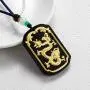 Natural Nephrite Jade Necklace Pendant Inlaid with 22K Gold Good Luck Charm Jade Jewelry Natural Nephrite Jade Necklace Pendant Inlaid with 22K Gold Good Luck Charm Jade Jewelry