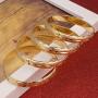 Yidan 4pcs 24k Gold Bangle for Women Gold Dubai Bride Wedding Ethiopian Bracelet Africa Bangle Arab Jewelry