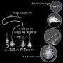 EVER FAITH 925 Sterling Silver Gift Jewelry for Women CZ Baroque Pendant Necklace Earrings Set