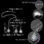 EVER FAITH 925 Sterling Silver Gift Jewelry for Women CZ Baroque Pendant Necklace Earrings Set