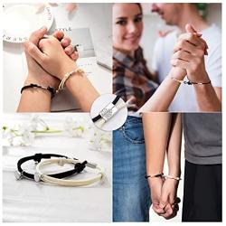 Tarsus Couples Magnetic Bracelets Mutual Attraction Eternal Love Relationship Matching Jewelry Gifts for Lover Women Men Bf Gf Friends