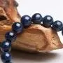 8mm Natural Blue Sapphire Gemstone Best Round Beads Women Men Rare Bracelet Jewelry AAAA