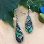 PammyJ Silvertone Abalone Swirl Teardrop Shell Earrings For Women