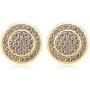 Gold Earrings For Men And Ladies With Screw Back Hip Hop Earrings Men Gold Plated With Cubic Zircon Round