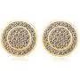 Gold Earrings For Men And Ladies With Screw Back Hip Hop Earrings Men Gold Plated With Cubic Zircon Round