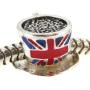 Queenberry Sterling Silver British Tea Cup Flag Enamel European Style Bead Charm