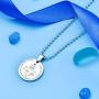 malyunin Inspirational Gifts Necklace to Son Daughter Gift from Mom Dad Never Forget That I Love You Family Jewelry Graduation Gifts