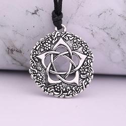 Dawapara Pagan Pentacle of The Goddess Rose Talisman Pendant Pentagram Necklace Protection Gifts Jewelry