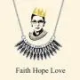 Dissent Collar Necklace Sterling Silver Engraved Faith Hope Love Pendant Necklace Jewelry Memory Ruth Bader Ginsburg Dissent Collar Necklace Sterling Silver Engraved Faith Hope Love Pendant Necklace Jewelry Memory Ruth Bader Ginsburg