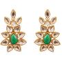 Touchstone Indian Bollywood Ancient Southern Gold Bahubali Inspired Bridal Traditional Jewelry Earrings Embellished With Faux Turquoise For Women