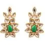Touchstone Indian Bollywood Ancient Southern Gold Bahubali Inspired Bridal Traditional Jewelry Earrings Embellished With Faux Turquoise For Women