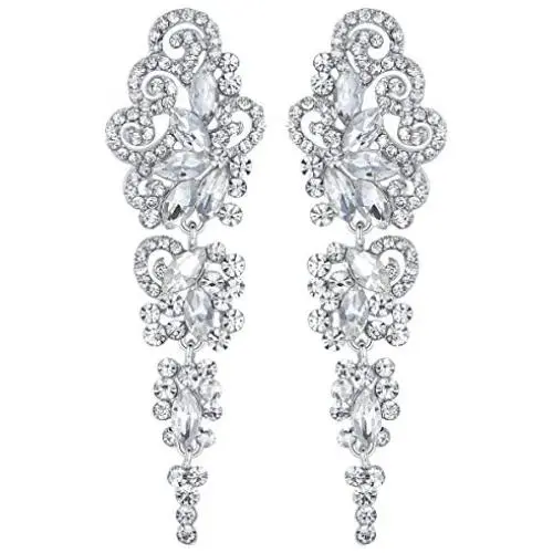 mecresh Marquise Crystal Bridal Chandelier Dangle Drop Earrings Ladies Gifts in Silver/Gold Tone mecresh Marquise Crystal Bridal Chandelier Dangle Drop Earrings Ladies Gifts in Silver/Gold Tone