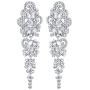 mecresh Marquise Crystal Bridal Chandelier Dangle Drop Earrings Ladies Gifts in Silver/Gold Tone