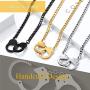 PROSTEEL Fashion Jewelry Lock Pendant/Leaf/Shell/Handcuff Choker Necklace, Stainless Steel 18K Real Gold Plated, Layered Necklaces, 18inch-20inch Adjustable, Come Gift Box