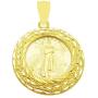 Walking Liberty Coin And Bezel Pendant 10K Yellow Gold