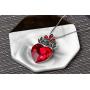 FRTTVM Evie Red Heart Necklace Descendants Princess Costume Queen of Hearts Fan Jewelry for Girls Teens Halloween Parties