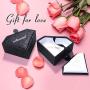 S925 Sterling Silver Jewelry Open Rhombus Pendant Ring Holder Necklace Wedding Engagement Anniversary Infinity Love Gift for Her, Wife, Girlfriend, Fiancee