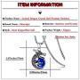 Heavstjer Punk Rock Stainless Steel Dragon Pendant Crystal Ball Necklace,24inches Link Chain