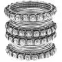 Efulgenz Boho Vintage Antique Gypsy Tribal Indian Oxidized Silver Plated Crystal Bracelets Bangle Set Jewelry Efulgenz Boho Vintage Antique Gypsy Tribal Indian Oxidized Silver Plated Crystal Bracelets Bangle Set Jewelry