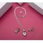HAZZAR Real 925 Sterling Silver with Natural Green Square-Shape Amethyst and White Cubic-Zirconia Necklace & Dangle Earrings Set HAZZAR Real 925 Sterling Silver with Natural Green Square-Shape Amethyst and White Cubic-Zirconia Necklace & Dangle Earrings Set