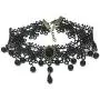 MOYI Gothic Lace Choker Necklace Black Beaded Antique Bronze Adjusted Dainty Masquerade Party Dress Halloween Jewelry for Women Girls MOYI Gothic Lace Choker Necklace Black Beaded Antique Bronze Adjusted Dainty Masquerade Party Dress Halloween Jewelry for Women Girls
