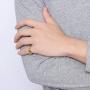 TULIP LY Stainless Steel Spinner Rings Refined Style Unisex Ring Cool Simple Wedding Band Ring 6mm Mens Jewelry Gold Silver