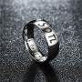Kebaner 6MM Stainless Steel Mother Dad Daughter Son Gifts Family Jewelry Ring Band Engraved I Love You