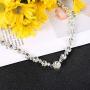 JOERICA Crystal Bridal Jewelry Set for Women Rhinestone Necklace Bracelet and Earrings Set for Wedding Bridesmaid