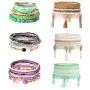 Hanpabum 6 Sets Bohemian Beaded Bracelets for Women Girls Multicolor Stretch Multilayered Stackable Bracelet Set Hanpabum 6 Sets Bohemian Beaded Bracelets for Women Girls Multicolor Stretch Multilayered Stackable Bracelet Set
