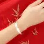 Merdia Womens S999 Sterling Silver Bangle Cuff Bracelet Polished Surface 27g for Gift Merdia Womens S999 Sterling Silver Bangle Cuff Bracelet Polished Surface 27g for Gift