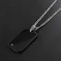 | Crucible Diamond Accent Polished Black Plated Tungsten Carbide Dog Tag Pendant - 24'' | Crucible Diamond Accent Polished Black Plated Tungsten Carbide Dog Tag Pendant - 24''