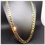 9.2MM Gold Cuban Link Chain Necklace for Men Women 24k Real Gold Plated. Diamond Cut Hip hop Solid Street wear Gift Jewelry