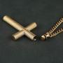 HZMAN Large Stainless Steel Cross Memorial Cremation Ashes Urn Pendant Necklace Keepsake Jewelry Urn