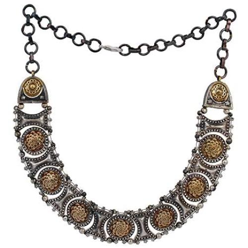 Aheli Indian Traditional Jewelry Trible Oxidized Necklace Earring Set Bollywood Bohemian Fashion for Women
