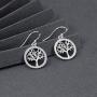 APHILUC Tree of Life Dangle Drop Earrings For Women S925 Sterling Silver Family Tree with Cubic Zirconia Earrings Jewelry Gift