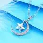 XUPING Jewelry Luxury Moon Star Pendant Necklace Crystals from Swarovski Valentines Day Women Girl Gifts